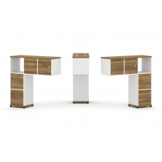 Concept Надставка низкая CN.DNN-004 Сандал Янтарный/Белый Бриллиант/Металл Черный 1099*365*1130