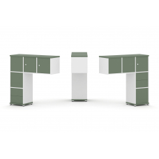 Concept Надставка низкая CN.DNN-005 Кобо/Белый Бриллиант/Металл Белый 1099*365*1130