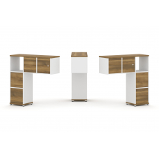 Concept Надставка низкая CN.DNN-004 Сандал Янтарный/Белый Бриллиант/Металл Белый 1099*365*1130