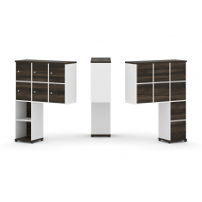 Concept Надставка высокая CN.ONV-008 Дуб Мали/Белый Бриллиант/Металл Черный 1099*350*1486