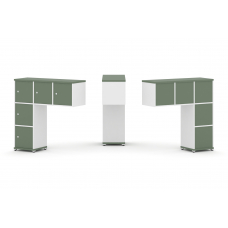 Concept Надставка низкая CN.ONN-007 Кобо/Белый Бриллиант/Металл Белый 1099*365*1130