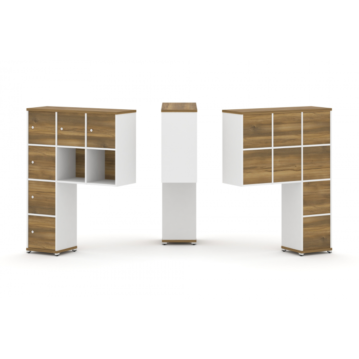 Concept Надставка высокая CN.ONV-009 Сандал Янтарный/Белый Бриллиант/Металл Белый 1099*350*1486