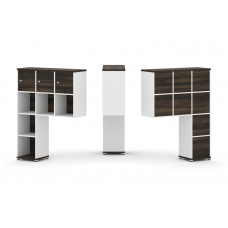 Concept Надставка высокая CN.ONV-003 Дуб Мали/Белый Бриллиант/Металл Белый 1099*350*1486