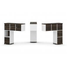 Concept Надставка низкая CN.ONN-006 Дуб Мали/Белый Бриллиант/Металл Белый 1099*365*1130