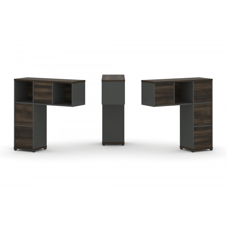 Concept Надставка низкая CN.DNN-003 Дуб Мали/Антрацит/Металл Антрацит 1099*365*1130