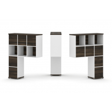 Concept Надставка высокая CN.DNV-006 Дуб Мали/Белый Бриллиант/Металл Белый 1099*350*1486