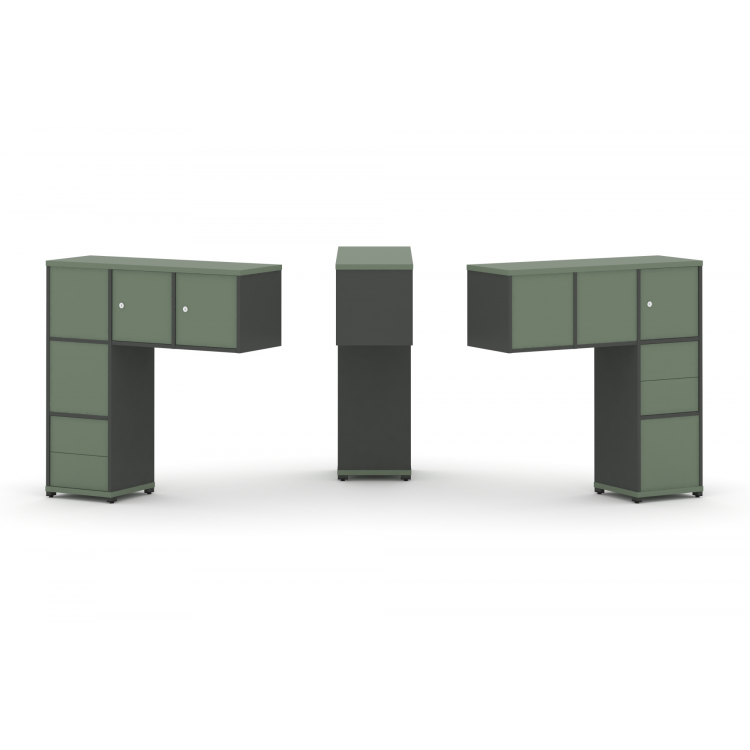 Concept Надставка низкая CN.DNN-005 Кобо/Антрацит/Металл Антрацит 1099*365*1130