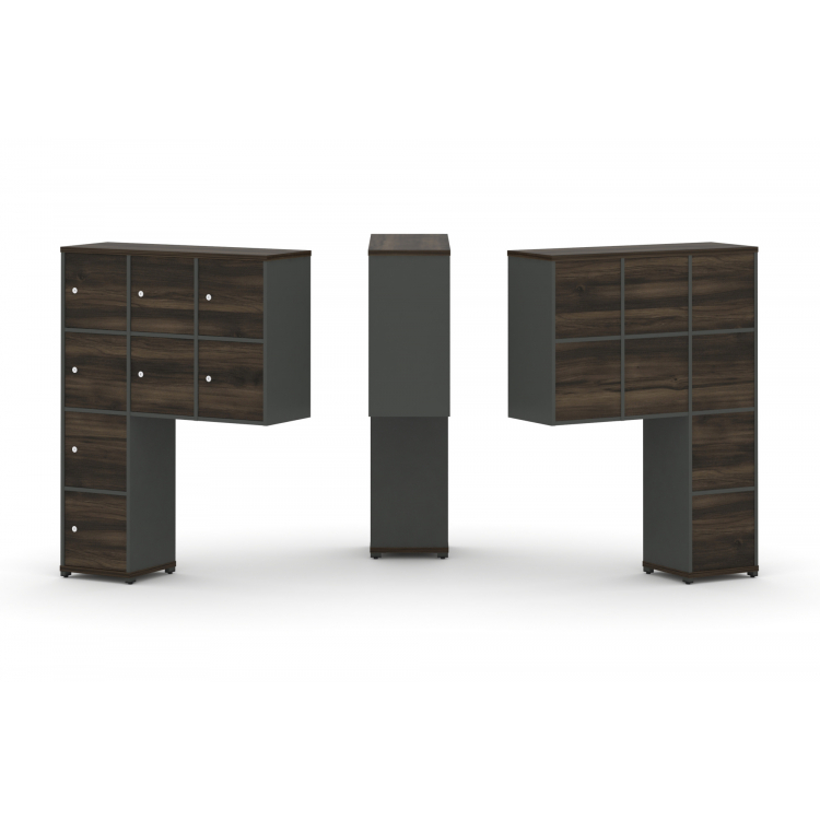 Concept Надставка высокая CN.ONV-010 Дуб Мали/Антрацит/Металл Антрацит 1099*350*1486