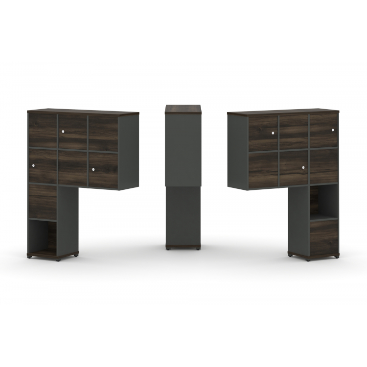 Concept Надставка высокая CN.DNV-002 Дуб Мали/Антрацит/Металл Антрацит 1099*350*1486