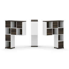 Concept Надставка высокая CN.DNV-001 Дуб Мали/Белый Бриллиант/Металл Черный 1099*350*1486