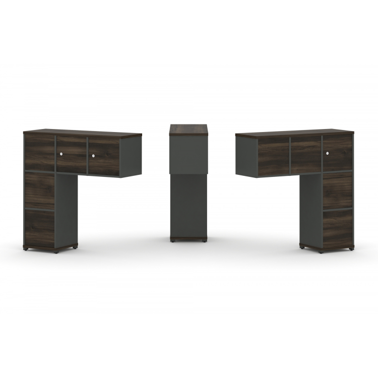 Concept Надставка низкая CN.DNN-005 Дуб Мали/Антрацит/Металл Антрацит 1099*365*1130