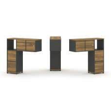 Concept Надставка низкая CN.DNN-004 Сандал Янтарный/Антрацит/Металл Антрацит 1099*365*1130