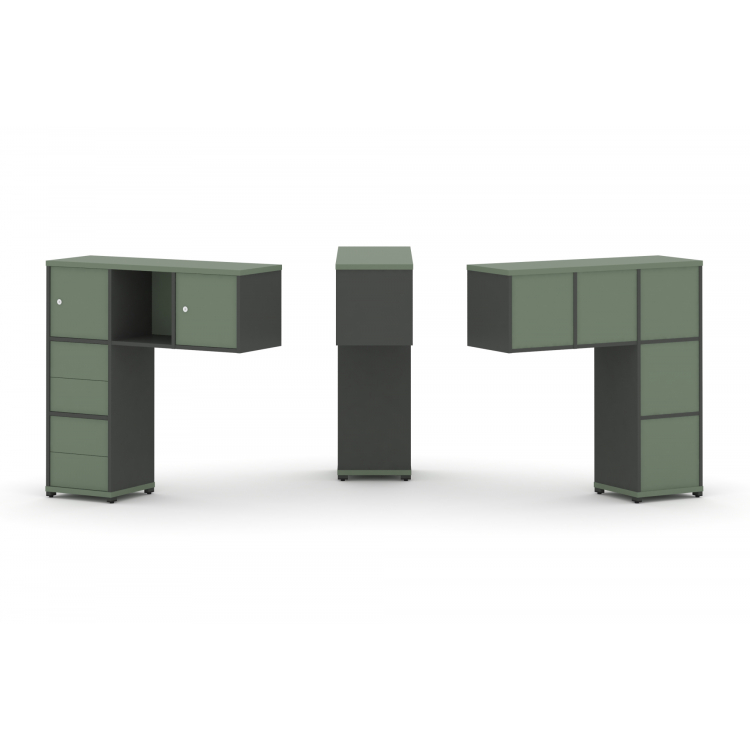 Concept Надставка низкая CN.ONN-004 Кобо/Антрацит/Металл Антрацит 1099*365*1130