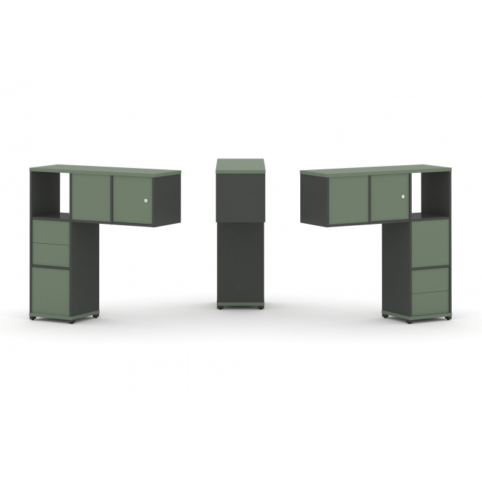 Concept Надставка низкая CN.DNN-004 Кобо/Антрацит/Металл Антрацит 1099*365*1130