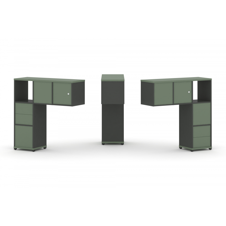 Concept Надставка низкая CN.DNN-004 Кобо/Антрацит/Металл Антрацит 1099*365*1130