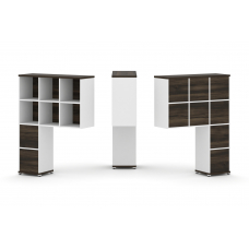 Concept Надставка высокая CN.ONV-005 Дуб Мали/Белый Бриллиант/Металл Белый 1099*350*1486