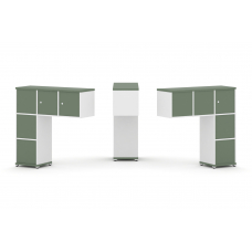 Concept Надставка низкая CN.DNN-006 Кобо/Белый Бриллиант/Металл Белый 1099*365*1130