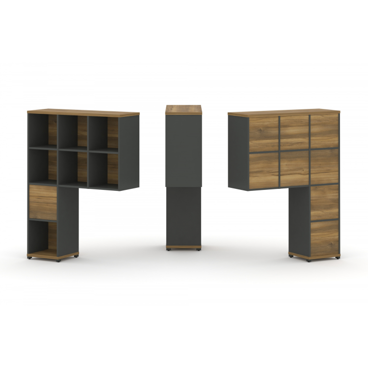 Concept Надставка высокая CN.ONV-002 Сандал Янтарный/Антрацит/Металл Антрацит 1099*350*1486