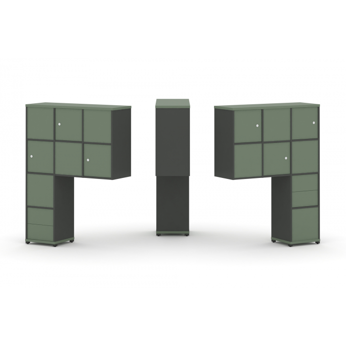 Concept Надставка высокая CN.DNV-004 Кобо/Антрацит/Металл Антрацит 1099*350*1486