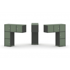 Concept Надставка низкая CN.DNN-007 Кобо/Антрацит/Металл Антрацит 1099*365*1130