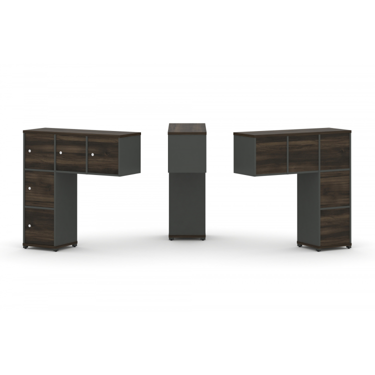 Concept Надставка низкая CN.ONN-007 Дуб Мали/Антрацит/Металл Антрацит 1099*365*1130