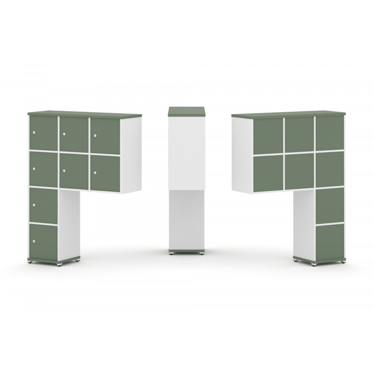 Concept Надставка высокая CN.ONV-010 Кобо/Белый Бриллиант/Металл Белый 1099*350*1486