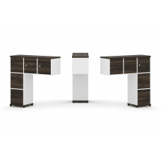 Concept Надставка низкая CN.DNN-005 Дуб Мали/Белый Бриллиант/Металл Черный 1099*365*1130