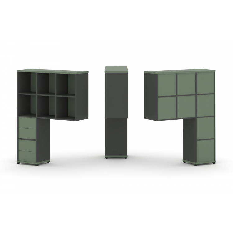 Concept Надставка высокая CN.ONV-005 Кобо/Антрацит/Металл Антрацит 1099*350*1486