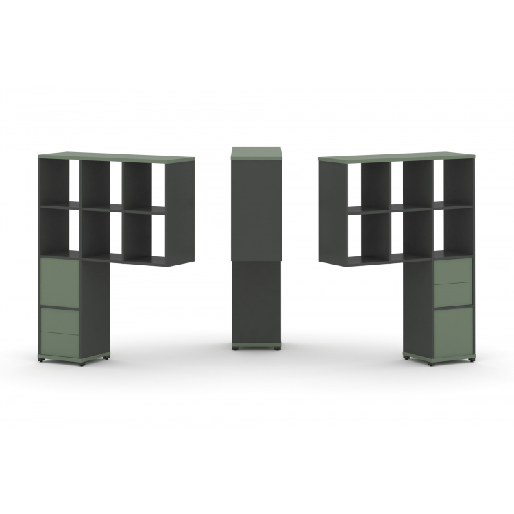 Concept Надставка высокая CN.DNV-008 Кобо/Антрацит/Металл Антрацит 1099*350*1486