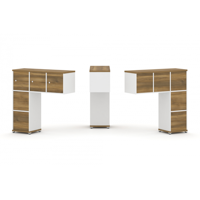 Concept Надставка низкая CN.ONN-005 Сандал Янтарный/Белый Бриллиант/Металл Белый 1099*365*1130