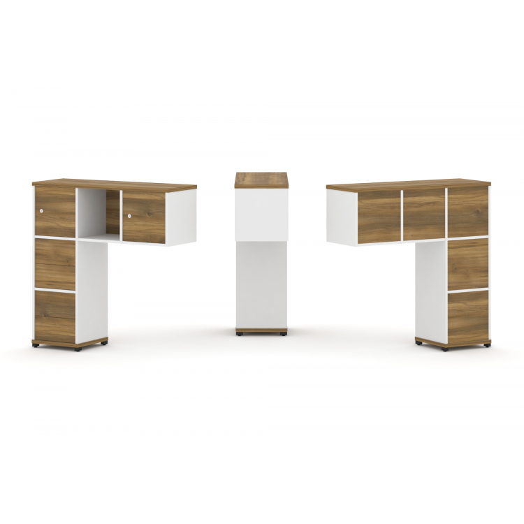 Concept Надставка низкая CN.ONN-004 Сандал Янтарный/Белый Бриллиант/Металл Черный 1099*365*1130