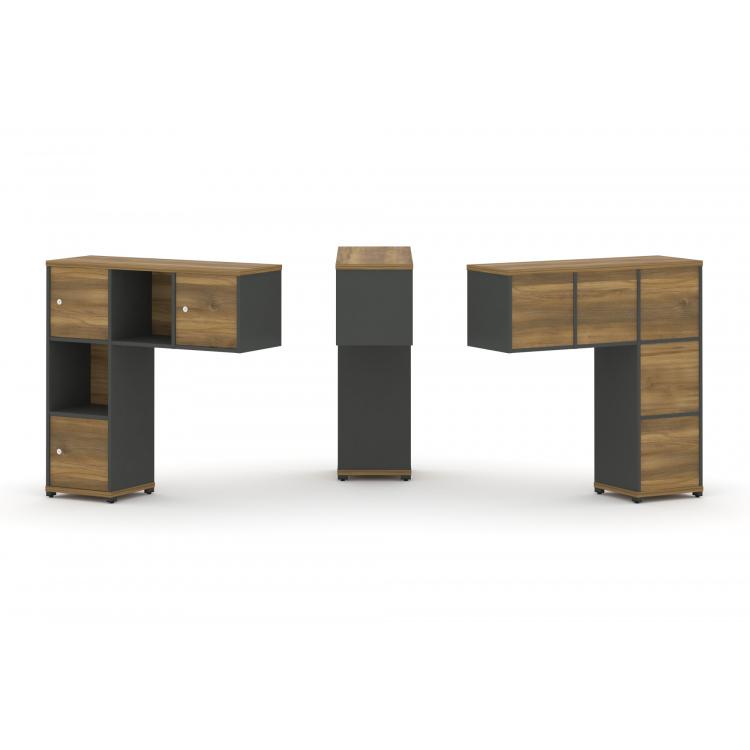 Concept Надставка низкая CN.ONN-002 Сандал Янтарный/Антрацит/Металл Антрацит 1099*365*1130