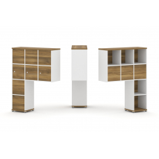 Concept Надставка высокая CN.DNV-010 Сандал Янтарный/Белый Бриллиант/Металл Белый 1099*350*1486