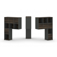 Concept Надставка высокая CN.DNV-005 Дуб Мали/Антрацит/Металл Антрацит 1099*350*1486