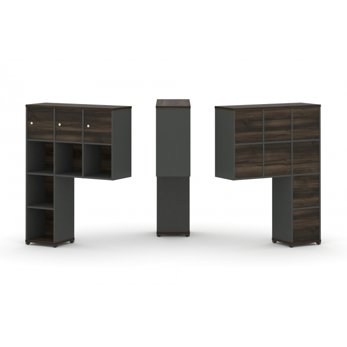 Concept Надставка высокая CN.ONV-003 Дуб Мали/Антрацит/Металл Антрацит 1099*350*1486