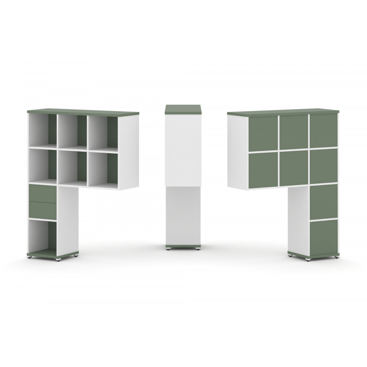 Concept Надставка высокая CN.ONV-002 Кобо/Белый Бриллиант/Металл Белый 1099*350*1486