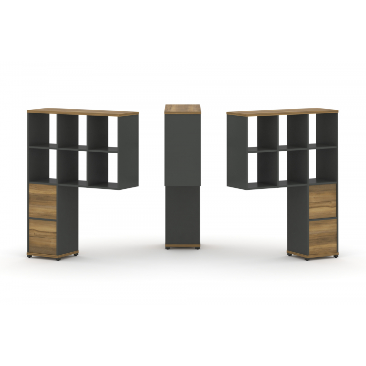 Concept Надставка высокая CN.DNV-008 Сандал Янтарный/Антрацит/Металл Антрацит 1099*350*1486