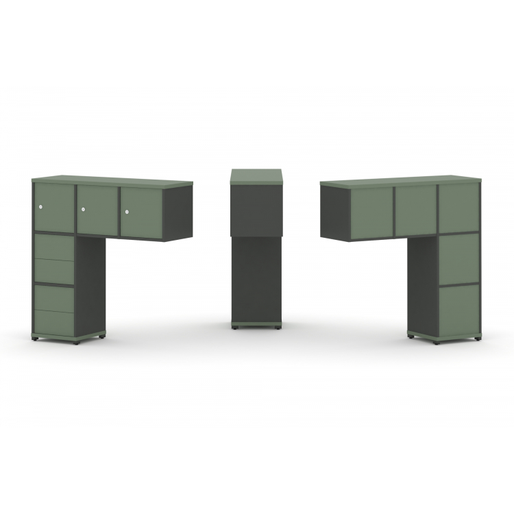 Concept Надставка низкая CN.ONN-005 Кобо/Антрацит/Металл Антрацит 1099*365*1130