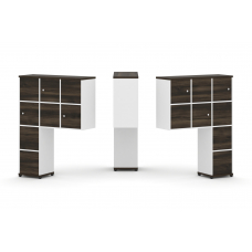 Concept Надставка высокая CN.DNV-004 Дуб Мали/Белый Бриллиант/Металл Черный 1099*350*1486