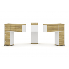 Concept Надставка низкая CN.ONN-007 Дуб Винченцо/Белый Бриллиант/Металл Черный 1099*365*1130