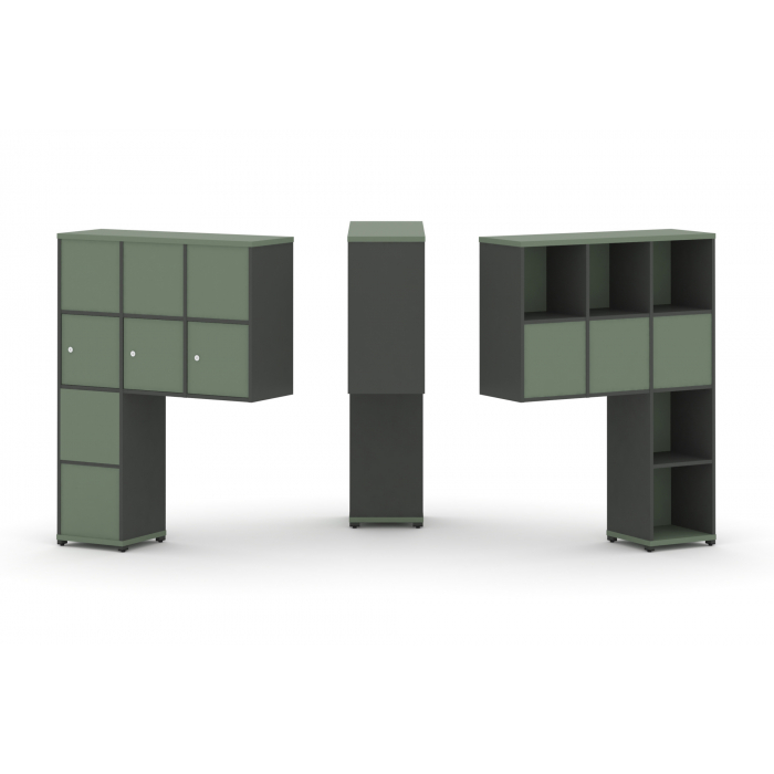 Concept Надставка высокая CN.DNV-010 Кобо/Антрацит/Металл Антрацит 1099*350*1486