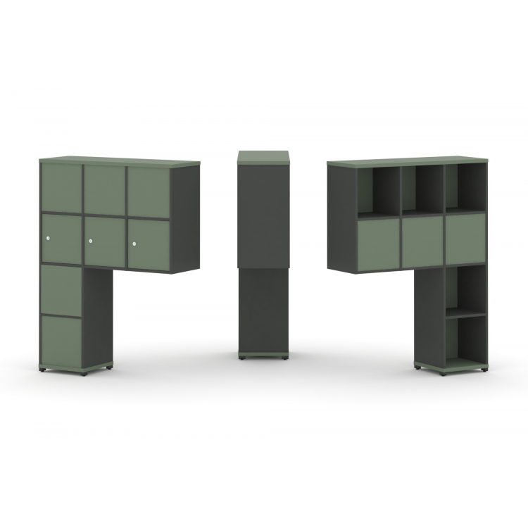 Concept Надставка высокая CN.DNV-010 Кобо/Антрацит/Металл Антрацит 1099*350*1486