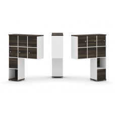 Concept Надставка высокая CN.DNV-009 Дуб Мали/Белый Бриллиант/Металл Белый 1099*350*1486