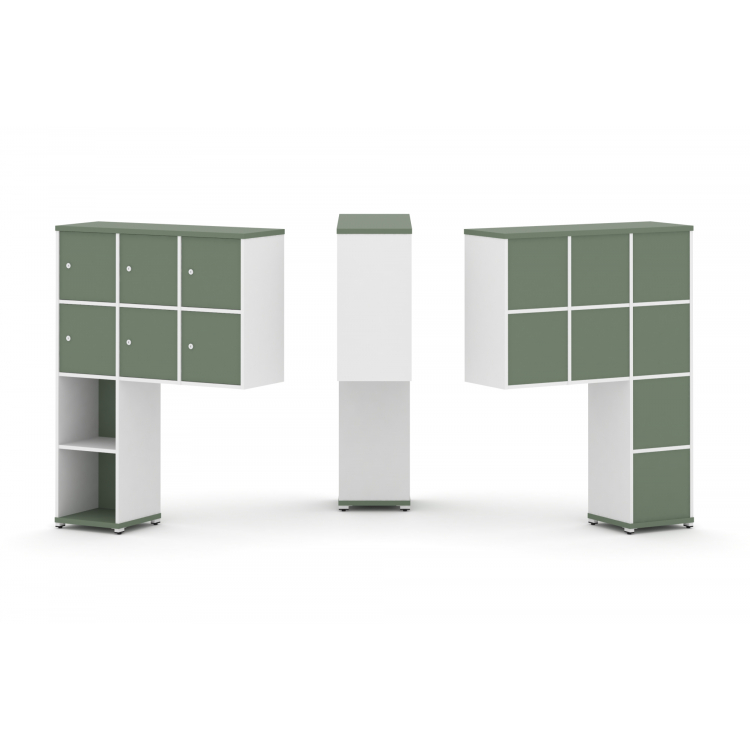 Concept Надставка высокая CN.ONV-008 Кобо/Белый Бриллиант/Металл Белый 1099*350*1486