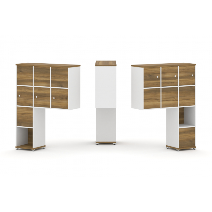 Concept Надставка высокая CN.DNV-009 Сандал Янтарный/Белый Бриллиант/Металл Белый 1099*350*1486