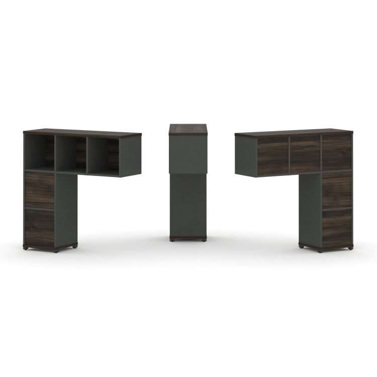 Concept Надставка низкая CN.ONN-003 Дуб Мали/Антрацит/Металл Антрацит 1099*365*1130