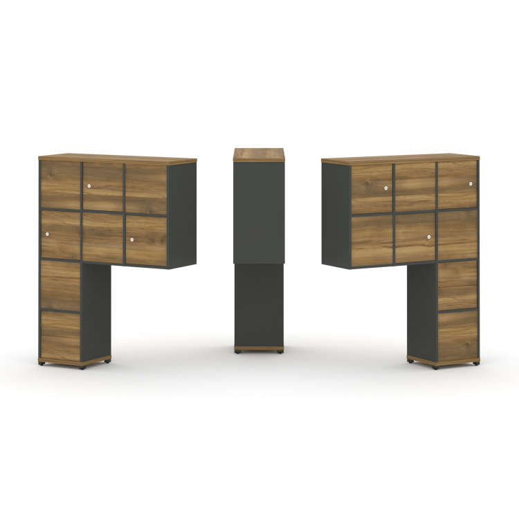 Concept Надставка высокая CN.DNV-004 Сандал Янтарный/Антрацит/Металл Антрацит 1099*350*1486