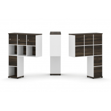 Concept Надставка высокая CN.ONV-004 Дуб Мали/Белый Бриллиант/Металл Черный 1099*350*1486