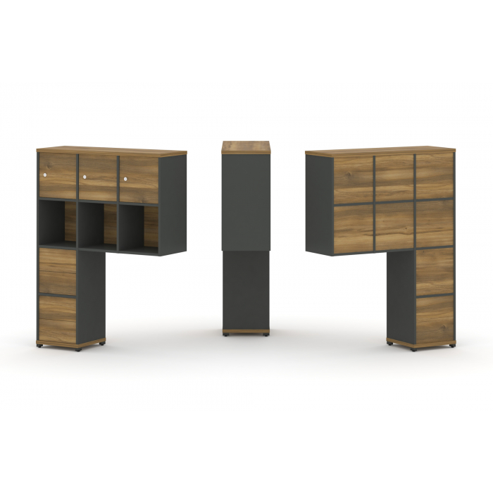 Concept Надставка высокая CN.ONV-006 Сандал Янтарный/Антрацит/Металл Антрацит 1099*350*1486