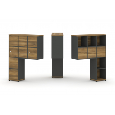 Concept Надставка высокая CN.DNV-010 Сандал Янтарный/Антрацит/Металл Антрацит 1099*350*1486